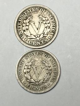 1910 & 1912 Liberty Nickels