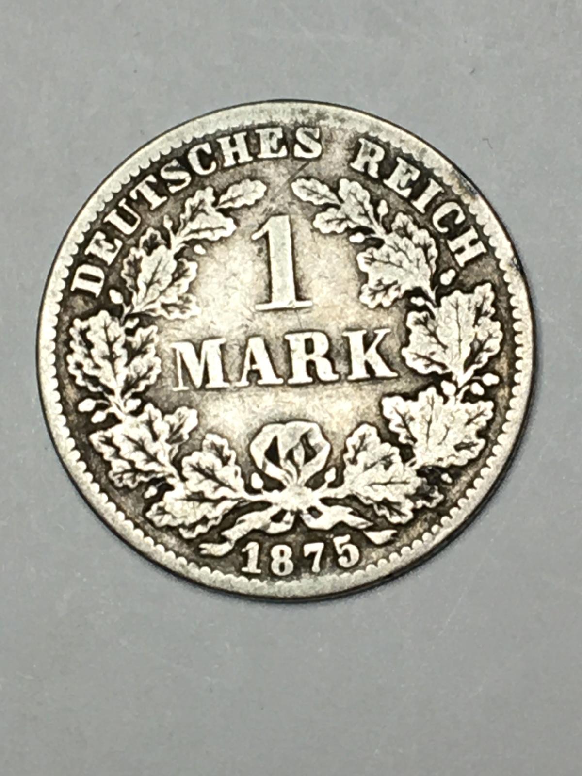 German 1 Mark 1875G Silver