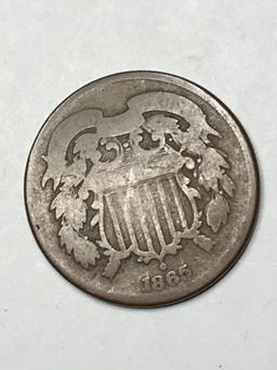 1865 U S 2 Cent Piece