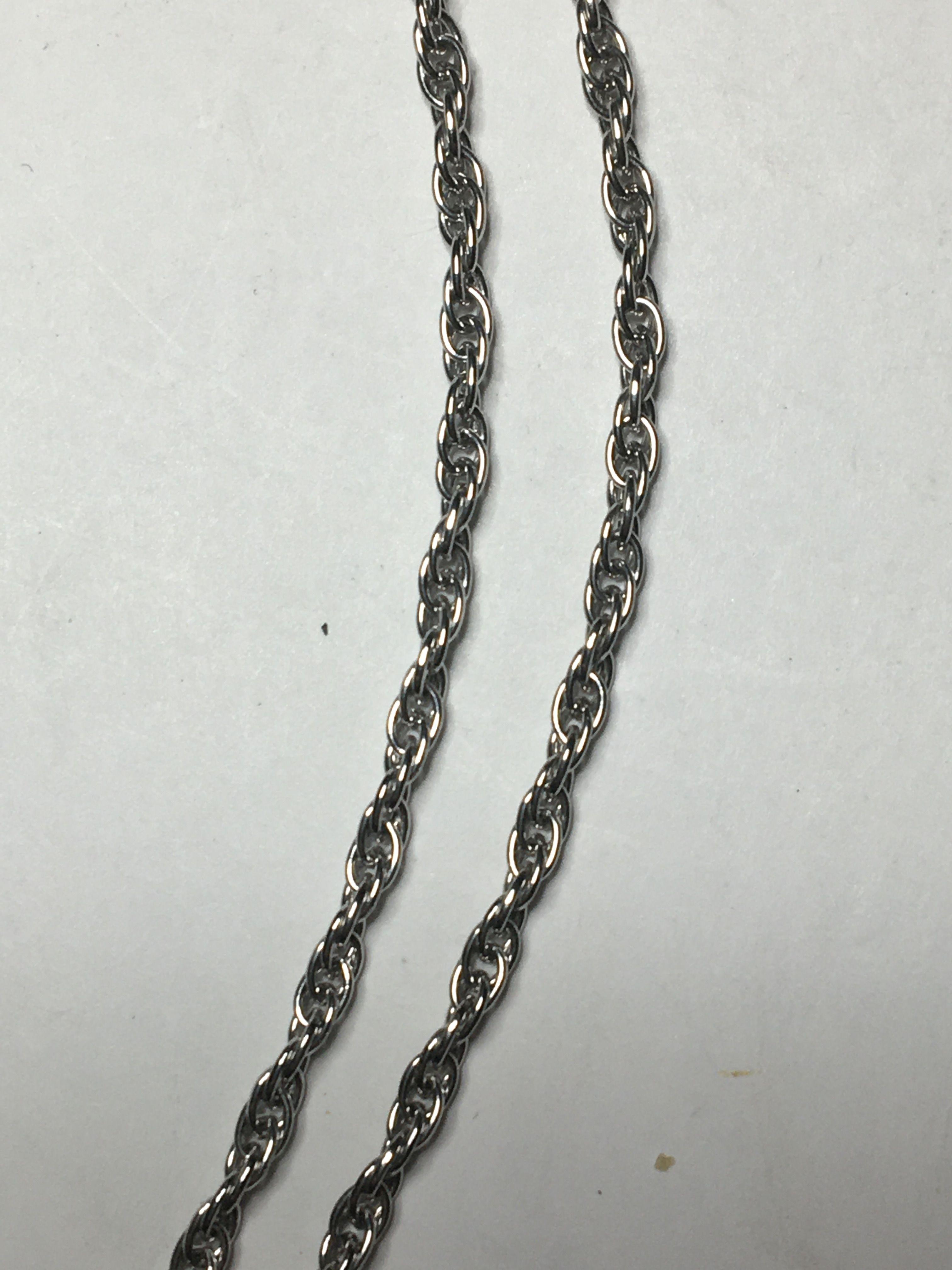 .925 Sterling Silver 24" Rope Necklace 