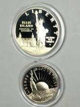 1986 S Ellis Island Proof $1 & Half Dollar 