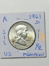 1961 D Franklin Half Dollar