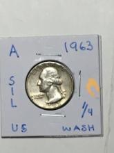 1963 P Washington Quarter