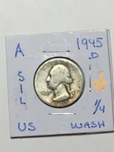 1945 D Washington Quarter