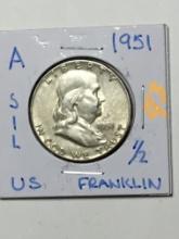 1951 P Franklin Half Dollar