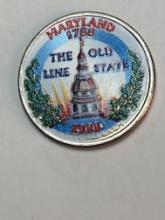 Maryland Statehood Colorized Quarter