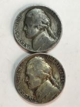 Silver War Time Nickel Lot Of 2