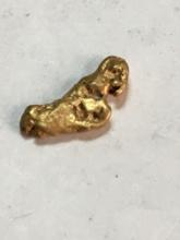 Gold Nugget Top End 22kt+ Alaskan Yellow Big Nugget .414 Grams Wow!!