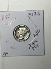 Mercury Dime 1927 S Rare Date High Grade