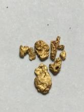 Gold Nuggets High Quality Alaskan Yellow .154 Grams 22kt+ Top End Big Lot