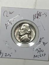 Jefferson Nickel 1946 S Gem High Grade Full Steps