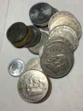 Mixed Foreign Coin Lot Lots Of Mexico Pesos 25 Coins
