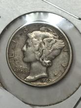 1942 P Silver Mercury Dime 