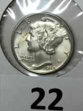 1942 P Silver Mercury Dime 