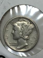 1943 P Silver Mercury Dime 