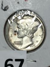 1916 S Silver Mercury Dime 