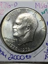 1776-1976 D Type 2 Eisenhower Dollar
