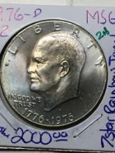 1776-1976 D Type 2 Eisenhower Dollar