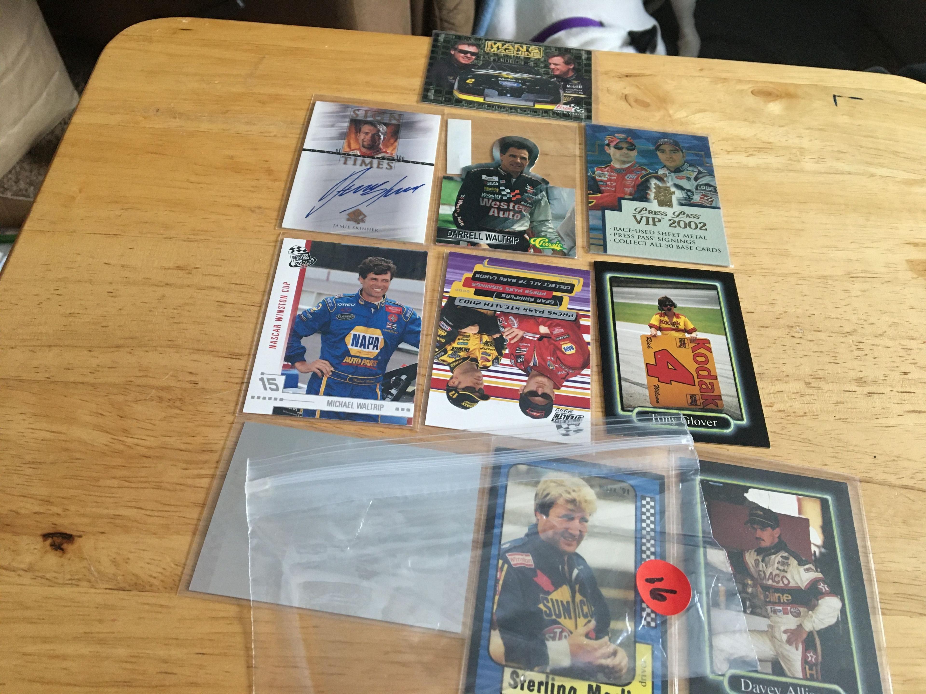 (10) Nascar Trading Cards  Misc. Press Pass Stealth 2003 & Vip 2002
