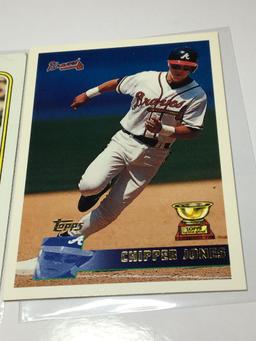 (2)hall Of Fame Cards James Hunter  Chipper Jones