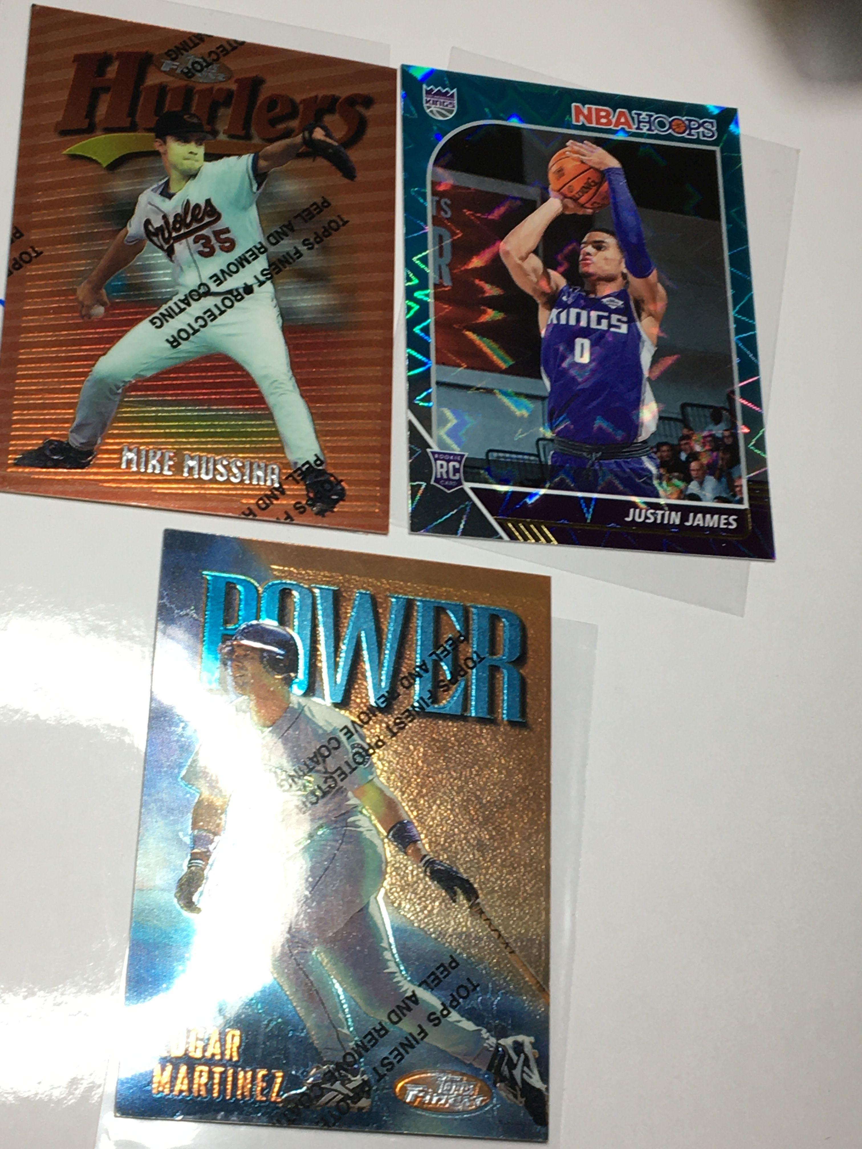 (3) Sports Cards   Justin James   Mike Mussina   Edgar Martinez