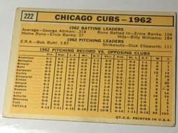 1963 Chicgo Cubs Team Card