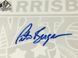 SIGNATURE CARD 1999 Harrisburgh Senators Outfielder Peter Bergeron