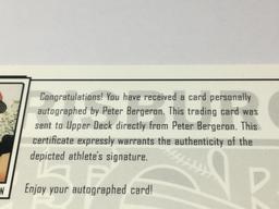 SIGNATURE CARD 1999 Harrisburgh Senators Outfielder Peter Bergeron