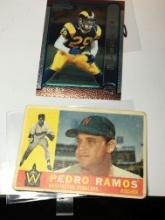 (2) Sports Cards Washington Senators Pitcher Pedro Ramos   1999 St.Loius Rams Dre Bly