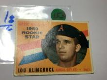 1960 Rookie Star Kansas City Athletics 2nd Baseman Lou Klimchock