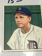 1950 Bowman Gum Detroit Tigers 2nd Baseman Gerry Priddy