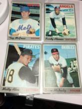 (4) 1970 Baseball Cards Tug Mcgraw  Sandy Alomar  Matty Alou Dave Mcnally