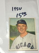 1950 Bowman Gum Cards Chicgao White Sox 2nd Baseman Cass Michaels