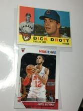 (2) Sports Trading Cards  1960 Dick Drott Chicago Cubs   2019 Daniel Gafford Chicago Bulls