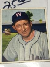 1950 Bowman Gumm Cards Washington Senators Pitcher Rae Scarbrough