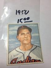 1950 Bowman Gum Card Cleveland Indians Outfielder Allie Clark