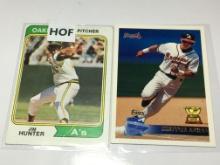 (2)hall Of Fame Cards James Hunter  Chipper Jones