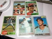 (5) Cards National League Era Leaders   Johnny Bench    Tom Seaver    Gary Gentry    Isaac Brown