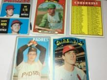 (5) Cards Baseball Checklist 2nd Series dave Roberts ted Simmons  Bert Camperis joe Lis  Scott Reid