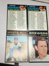 2 BASEBALL CHECKLIST SERIES 1, SERIES 5,  WHITE SOX JOE HORLEN,  BREWERS CARL TAYLOR  