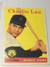1958 Rookie Card Detroit Tigers Catcher Charlie Lau