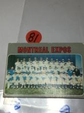 1970 Montreal Expos Team Records Card