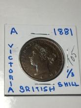 1881 British 1/3 Shilling Victoria