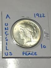 1922 P Peace Dollar