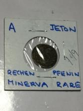 Rechen Mineva Pfennig Jeton