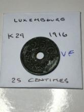 Luxemburg 1916 25 Centimes