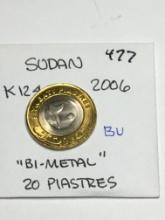 Sudan 2006  20 Piastres "bi-metal"  Bu