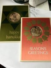 (2) 1971 Holiday Cards With Medals