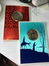(2) 1970 Holiday Cards With Medals