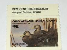 Ohio 1990/1991 Unused Wetlands Stamp
